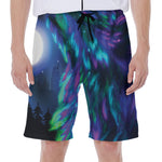 Aurora Howling Wolf Spirit Print Men's Beach Shorts