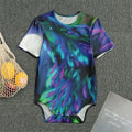 Aurora Howling Wolf Spirit Print Men's Bodysuit