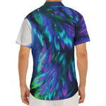 Aurora Howling Wolf Spirit Print Men's Deep V-Neck Shirt