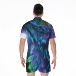 Aurora Howling Wolf Spirit Print Men's Rompers