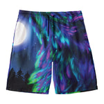 Aurora Howling Wolf Spirit Print Men's Swim Trunks