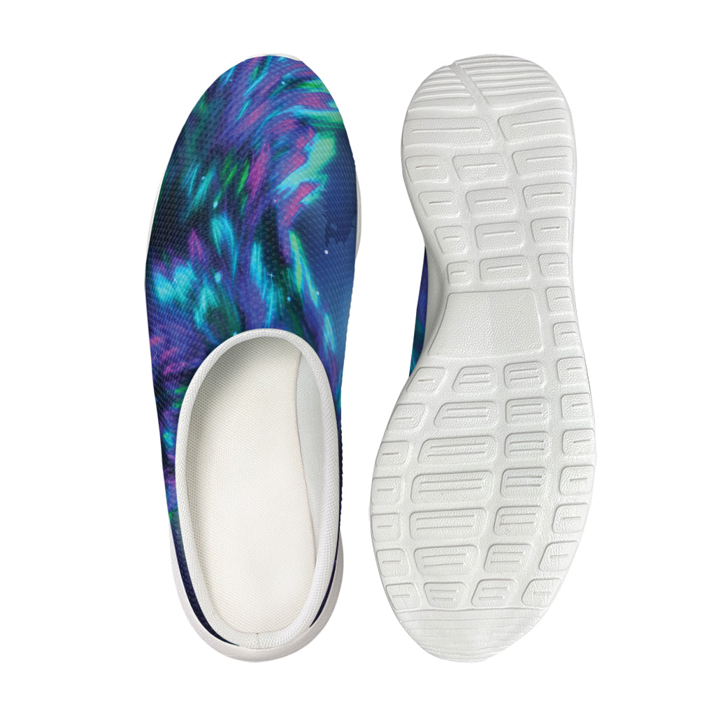 Aurora Howling Wolf Spirit Print Mesh Casual Shoes