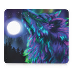 Aurora Howling Wolf Spirit Print Mouse Pad