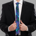Aurora Howling Wolf Spirit Print Necktie
