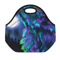 Aurora Howling Wolf Spirit Print Neoprene Lunch Bag