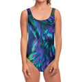Aurora Howling Wolf Spirit Print One Piece Swimsuit