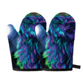 Aurora Howling Wolf Spirit Print Oven Mitts