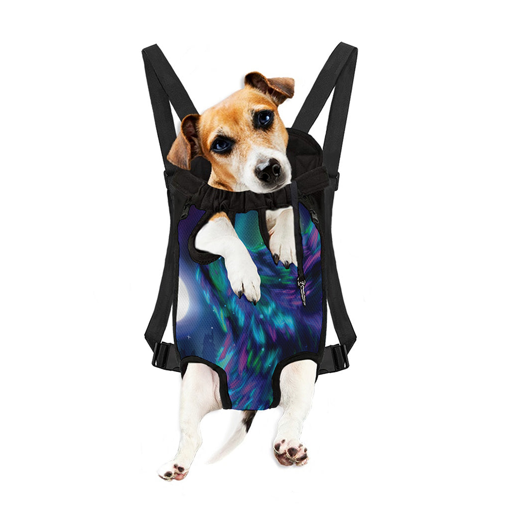 Aurora Howling Wolf Spirit Print Pet Carrier Backpack