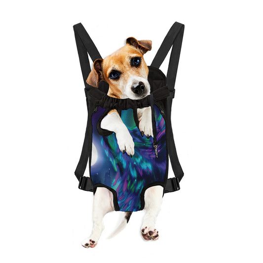Aurora Howling Wolf Spirit Print Pet Carrier Backpack