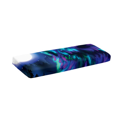 Aurora Howling Wolf Spirit Print Piano Keyboard Cover
