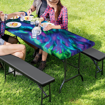 Aurora Howling Wolf Spirit Print Picnic Table Cover