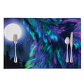 Aurora Howling Wolf Spirit Print Placemat
