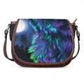 Aurora Howling Wolf Spirit Print Saddle Bag