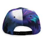 Aurora Howling Wolf Spirit Print Snapback Cap