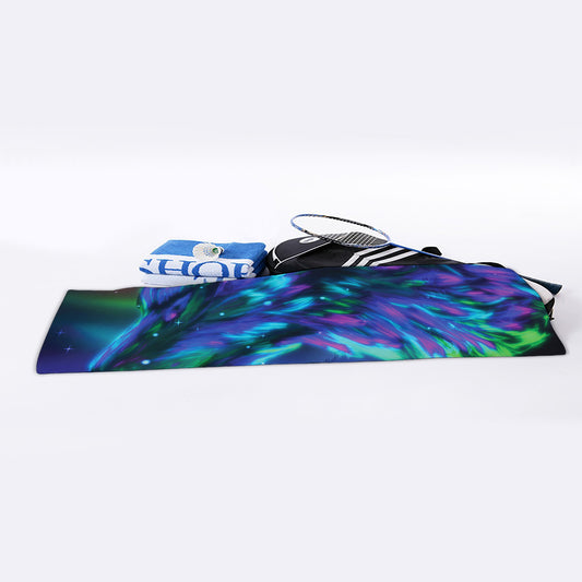 Aurora Howling Wolf Spirit Print Sports Towel
