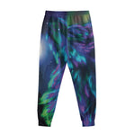 Aurora Howling Wolf Spirit Print Sweatpants