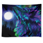 Aurora Howling Wolf Spirit Print Tapestry