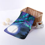 Aurora Howling Wolf Spirit Print Towel