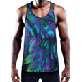Aurora Howling Wolf Spirit Print Men's Workout Tank Top