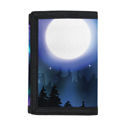 Aurora Howling Wolf Spirit Print Trifold Wallet