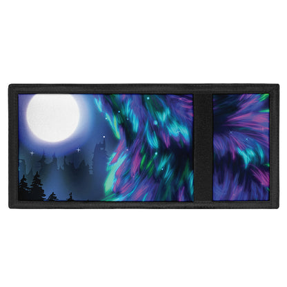 Aurora Howling Wolf Spirit Print Trifold Wallet