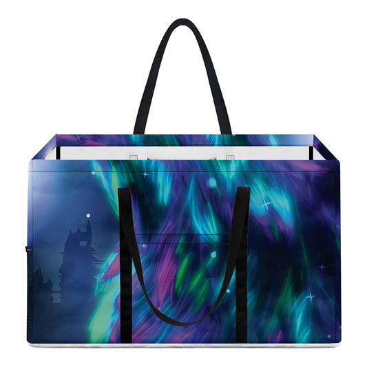 Aurora Howling Wolf Spirit Print Utility Tote Bag