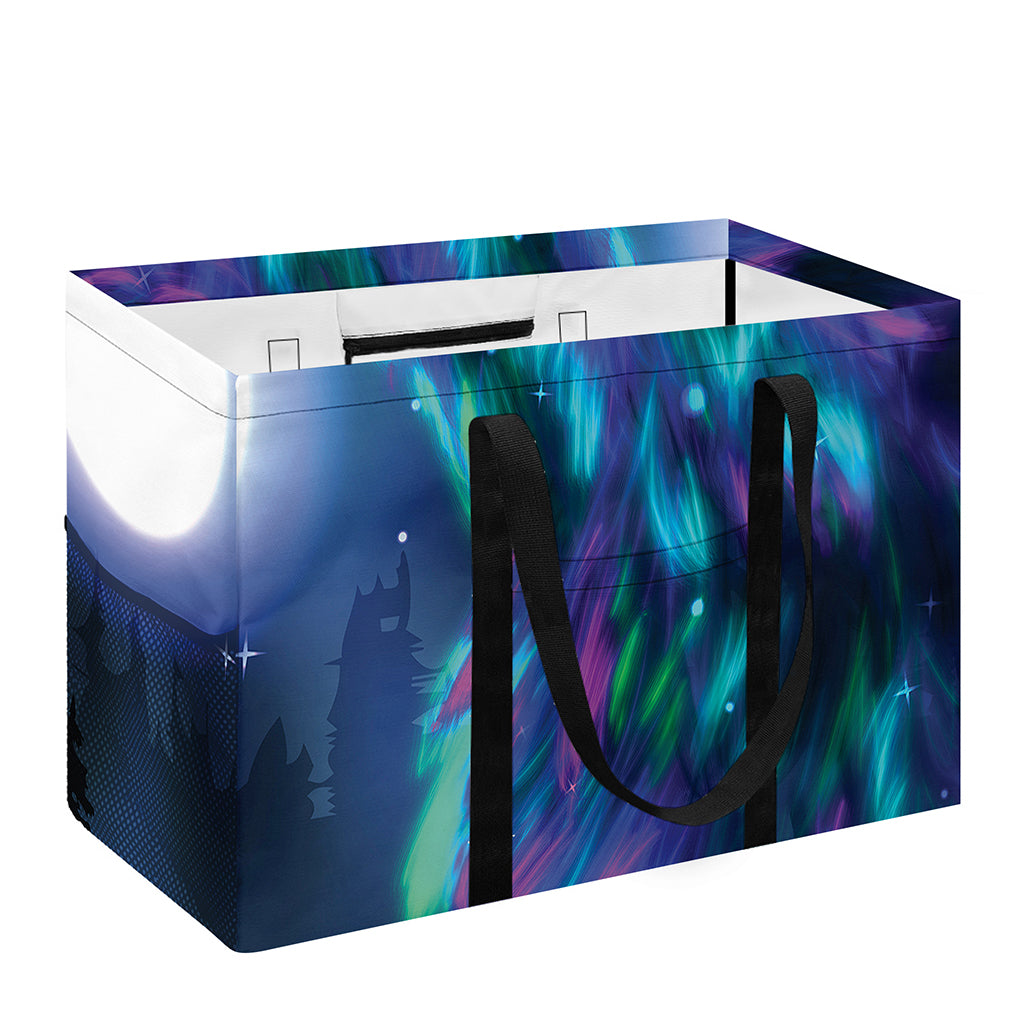 Aurora Howling Wolf Spirit Print Utility Tote Bag