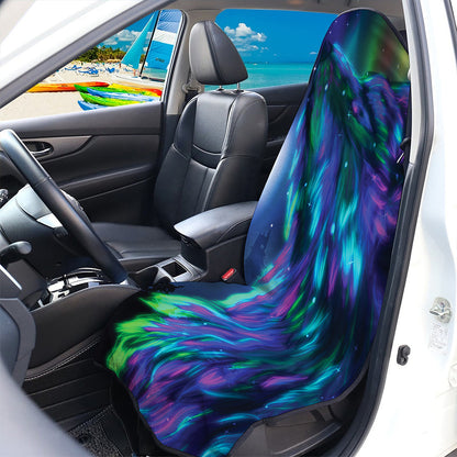 Aurora Howling Wolf Spirit Print Waterproof Car Seat Cover