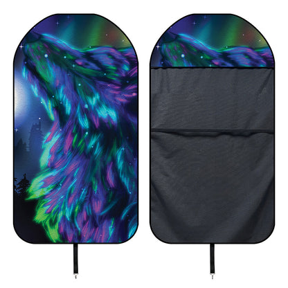 Aurora Howling Wolf Spirit Print Waterproof Car Seat Cover