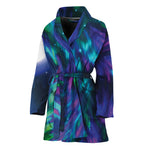Aurora Howling Wolf Spirit Print Women's Bathrobe