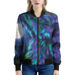 Aurora Howling Wolf Spirit Print Women's Bomber Jacket