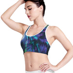 Aurora Howling Wolf Spirit Print Women's Sports Bra