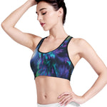 Aurora Howling Wolf Spirit Print Women's Sports Bra