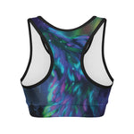 Aurora Howling Wolf Spirit Print Women's Sports Bra
