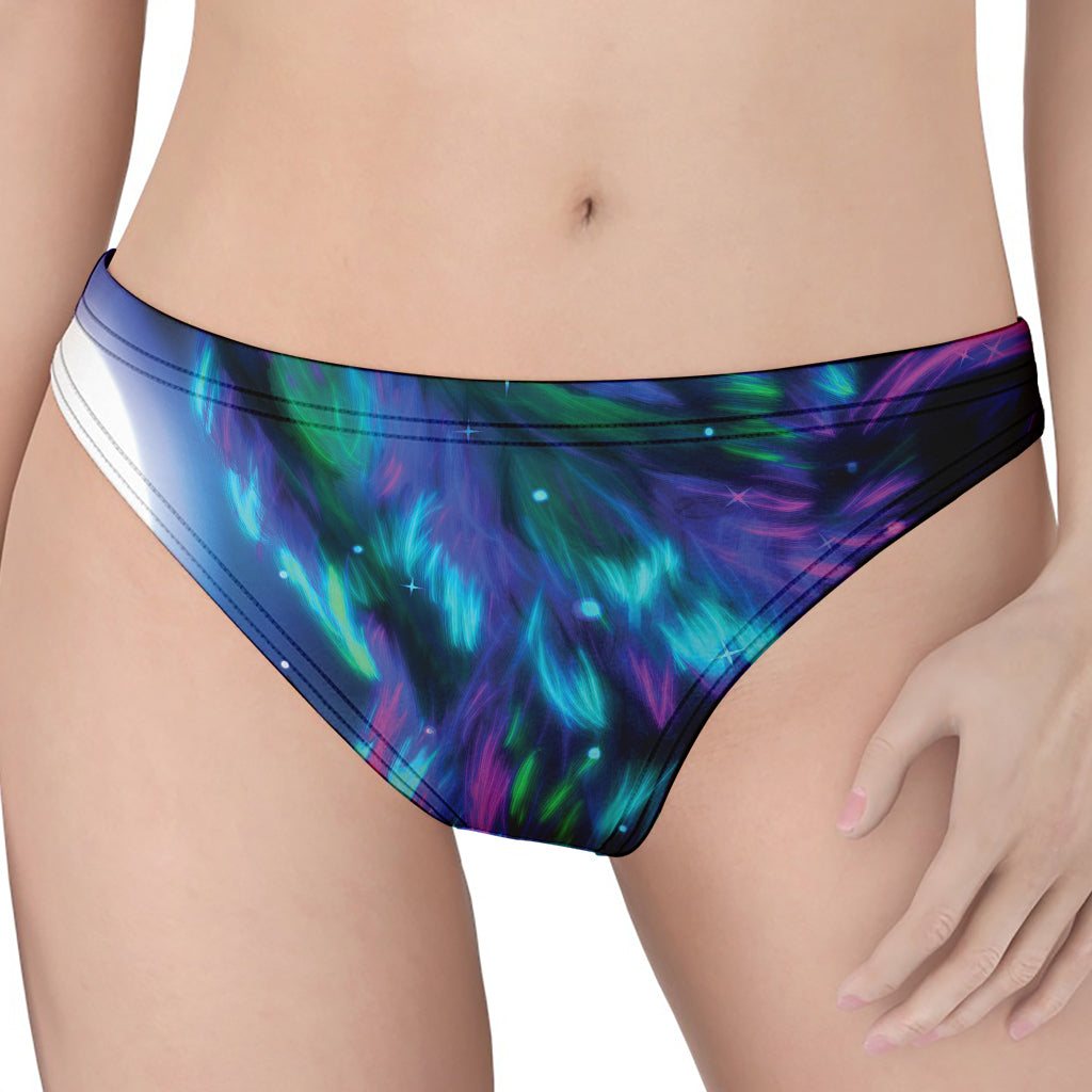 Aurora Howling Wolf Spirit Print Women's Thong