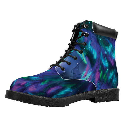 Aurora Howling Wolf Spirit Print Work Boots
