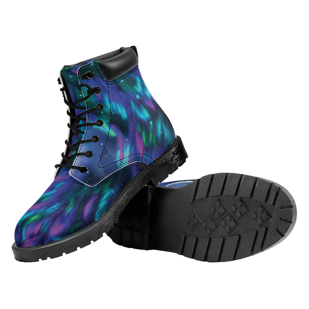 Aurora Howling Wolf Spirit Print Work Boots