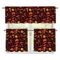 Australia Country Pattern Print 3 Piece Kitchen Curtains