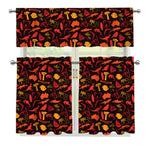 Australia Country Pattern Print 3 Piece Kitchen Curtains