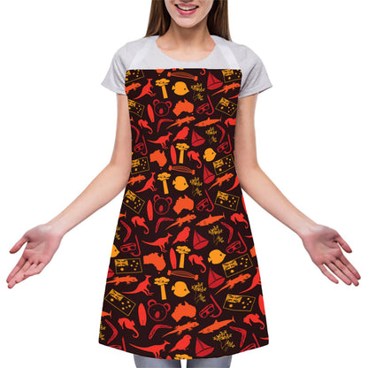 Australia Country Pattern Print Adjustable Apron