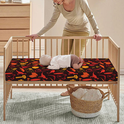Australia Country Pattern Print Baby Crib Sheet