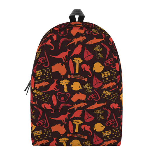 Australia Country Pattern Print Backpack