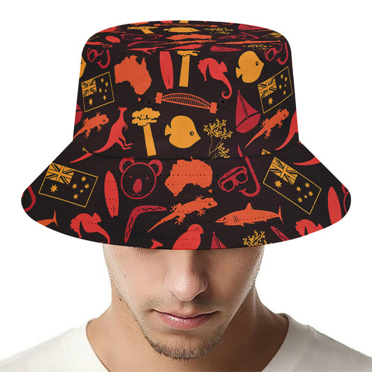Australia Country Pattern Print Bucket Hat