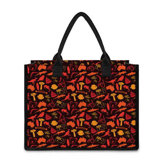Australia Country Pattern Print Canvas Tote Bag