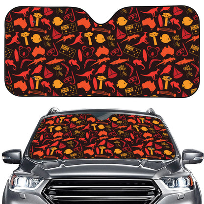 Australia Country Pattern Print Car Windshield Sun Shade