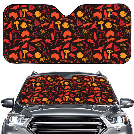 Australia Country Pattern Print Car Windshield Sun Shade