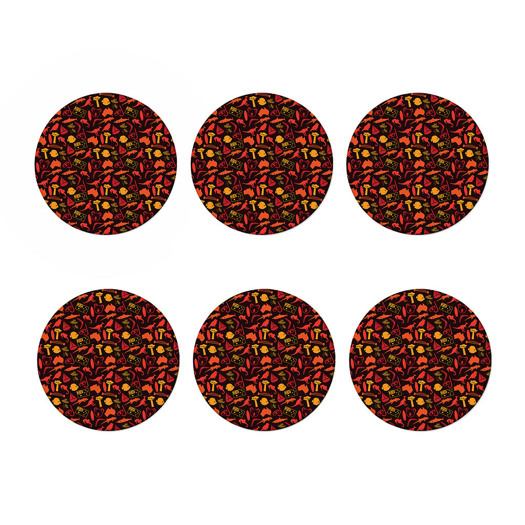 Australia Country Pattern Print Coaster Set