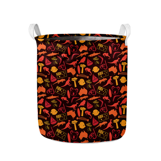 Australia Country Pattern Print Collapsible Laundry Basket