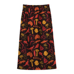 Australia Country Pattern Print Cotton Front Slit Maxi Skirt