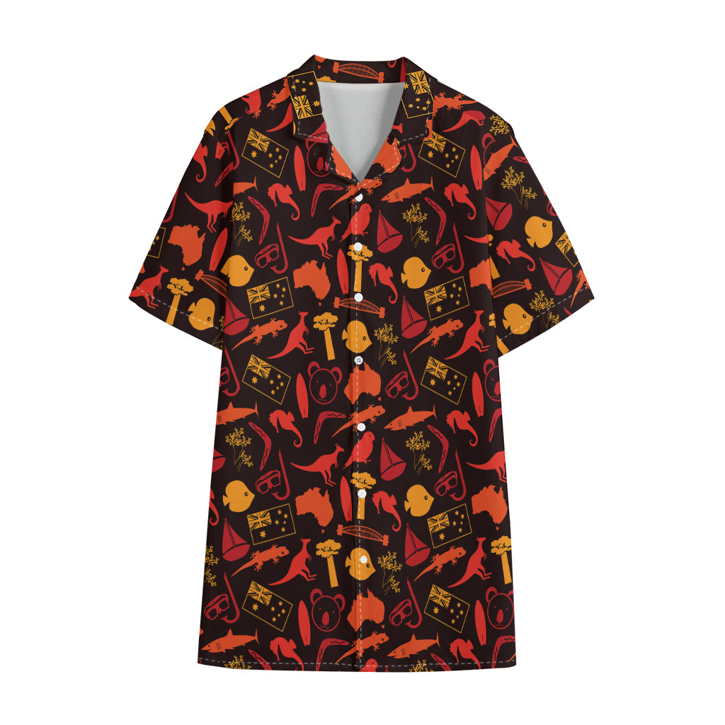 Australia Country Pattern Print Cotton Hawaiian Shirt